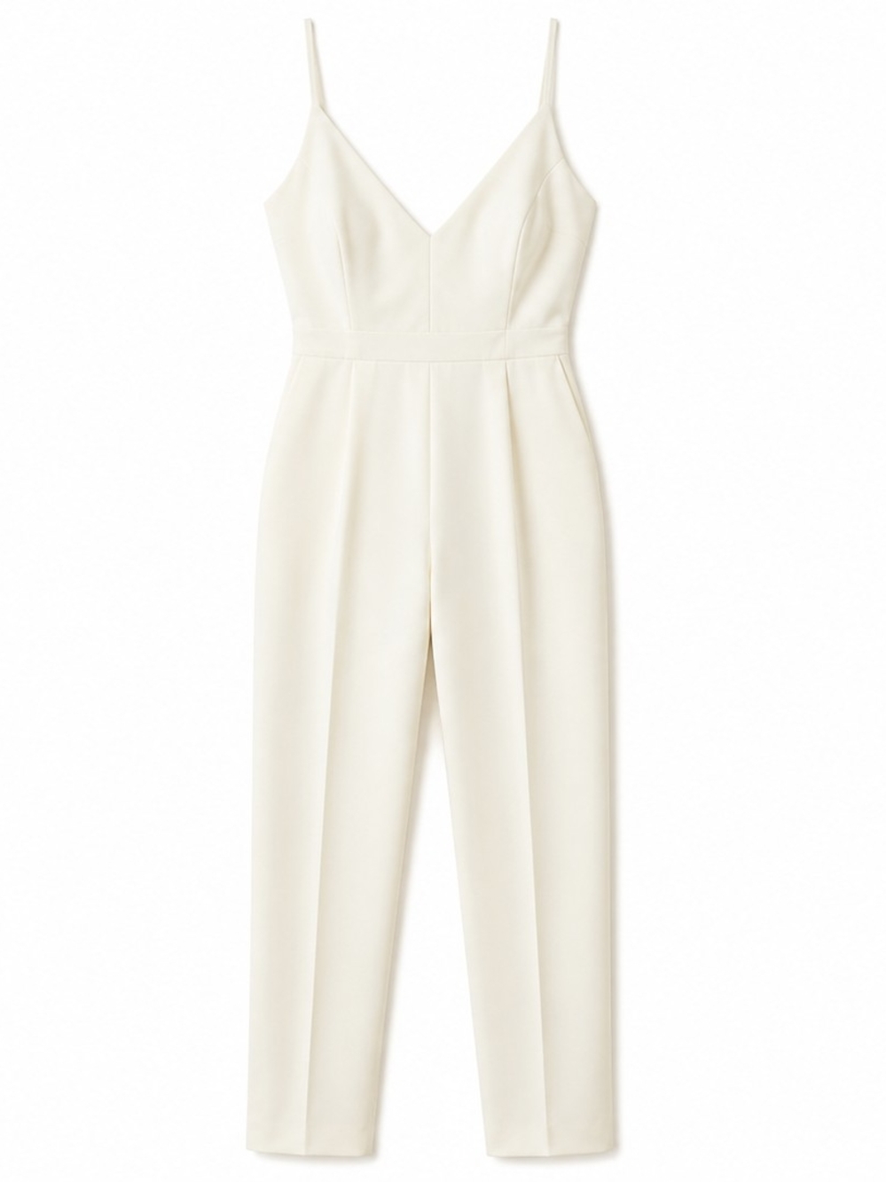torrid Ivory V-Neck Spaghetti Strap Jumpsuit Size 18